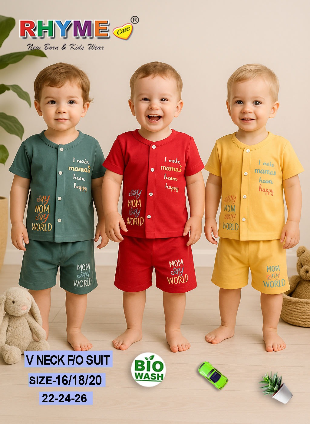 F/O  "V" NECK  SUIT ( "16-18-20" "22-24-26")